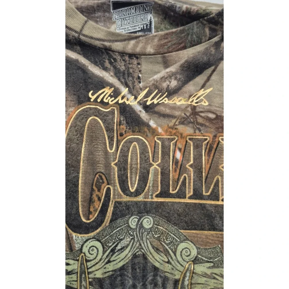 Paramount‎ Outdoors Men's Camo T-Shirt LG Bone Collector graphic Reatree Y2K